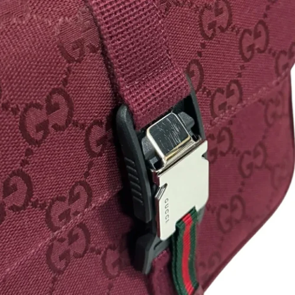 Gucci Vintage Pre-owned Canvas gucci-bags Red Heren