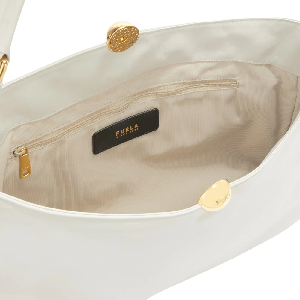 Furla Zachte schoudertas L White Dames
