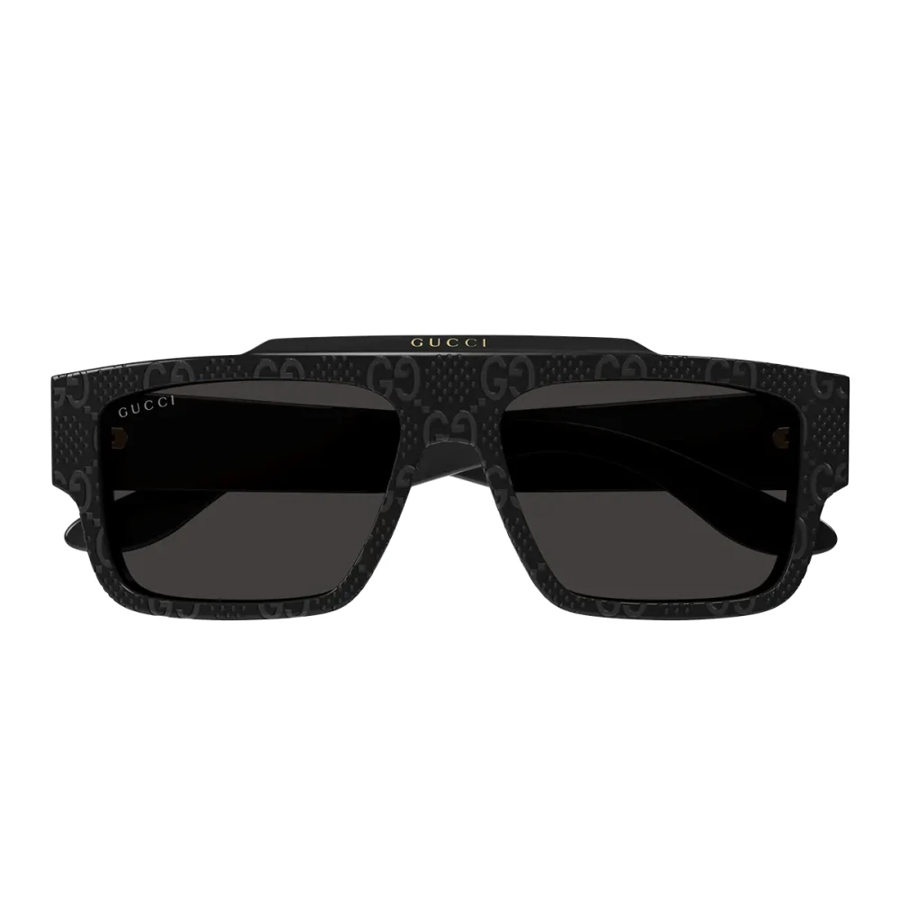 Gucci Unisex Black Sunglasses, 56 Mm, Rectangle Sunglasses