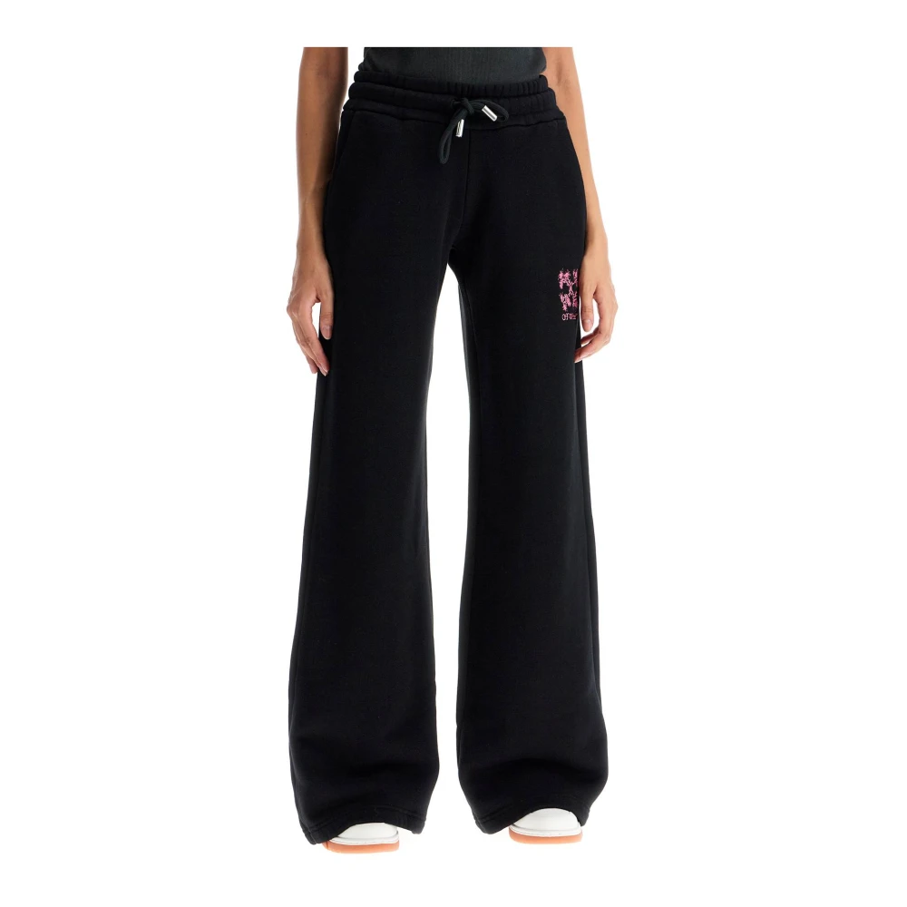 Off White Bloemenpijl Mini Joggers Black Dames