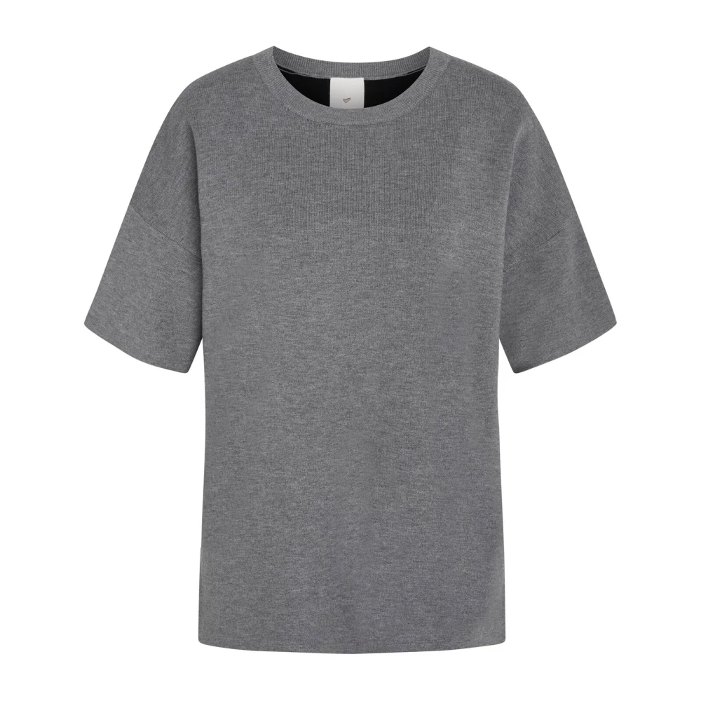 Heartmade Kortemouw Gebreide Trui Antrasit Gray Dames