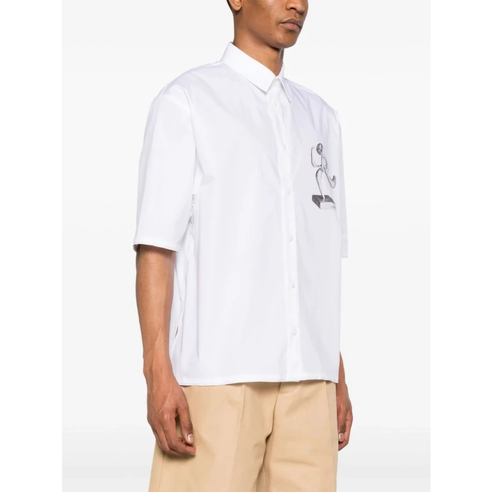Jacquemus Short Sleeve Shirts White Heren