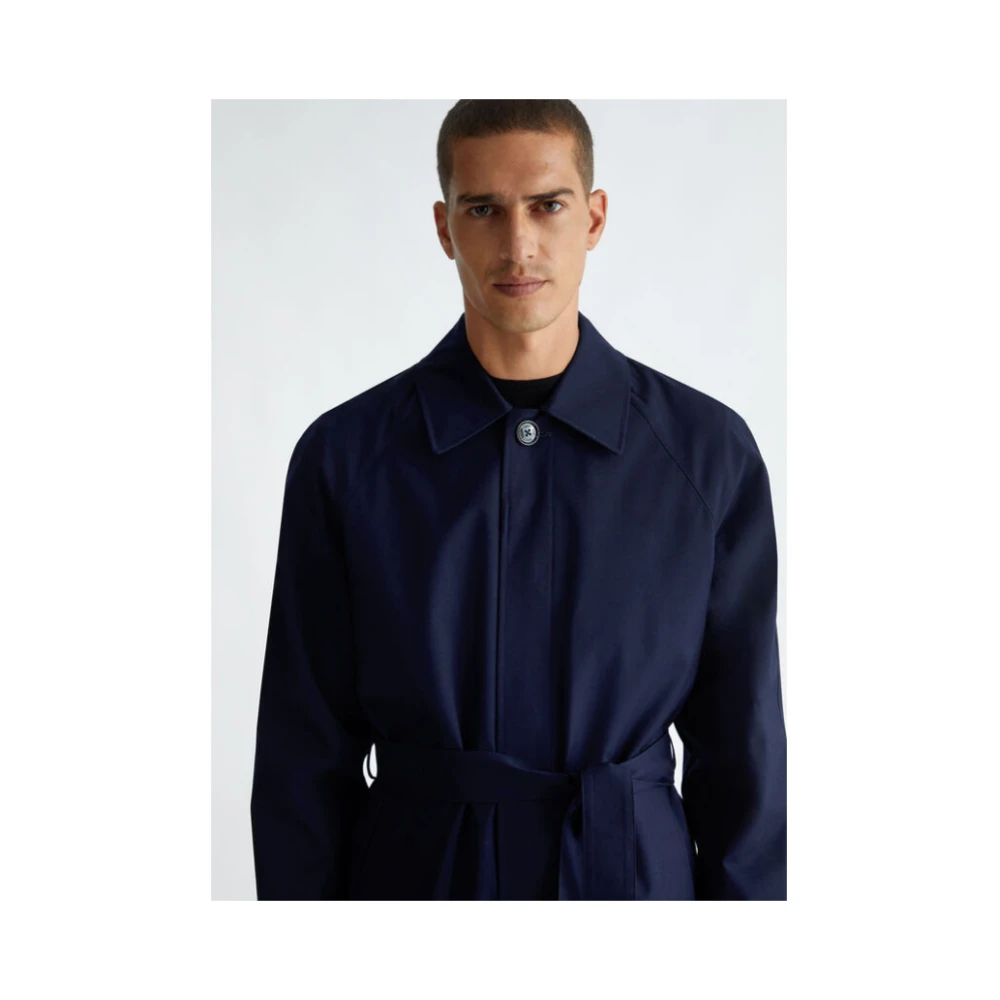 Liu Jo Blauwe Trenchcoat voor mannen Blue Heren