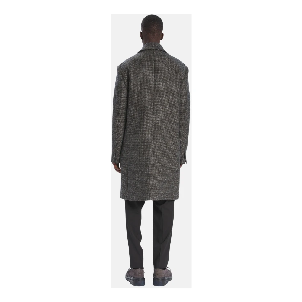 Barena Venezia Micro-Patroon Regular Jas met Opgezette Zakken Black Heren