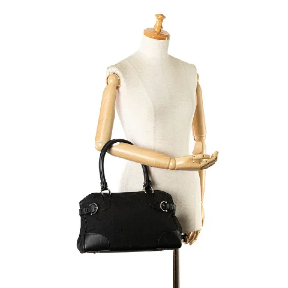 Salvatore Ferragamo Pre-owned Canvas handbags Black Dames