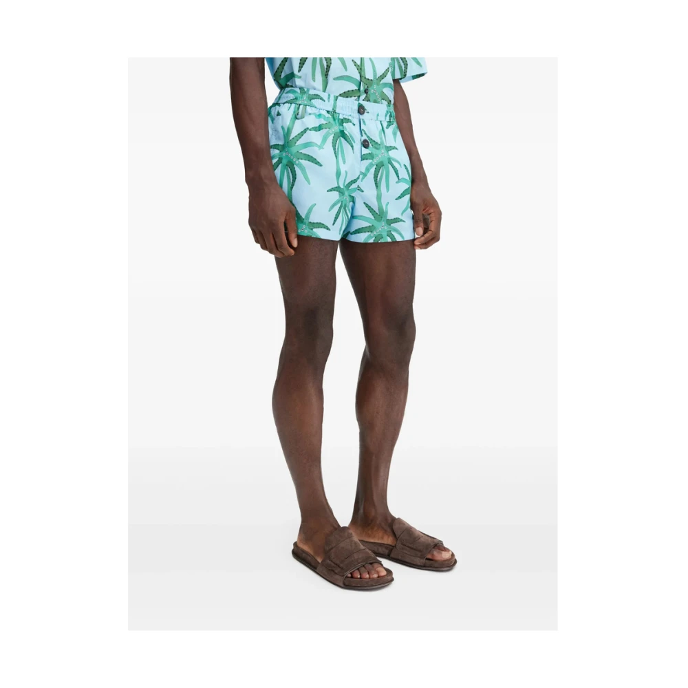 Jacquemus Blauwe Aqua Strandkleding met Voorzak Blue Heren