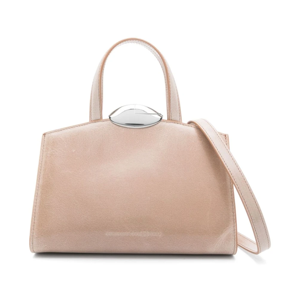 Benedetta Bruzziches Beige Magnetische Sluiting Handtas Beige Dames