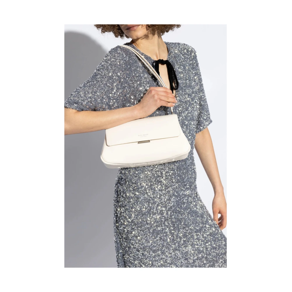 Kate Spade Crème Wit Leren Schoudertas Beige Dames