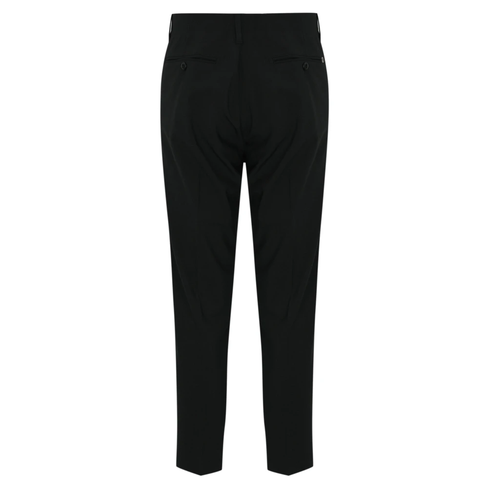 Dondup Zwarte wollen herenbroek Black Heren