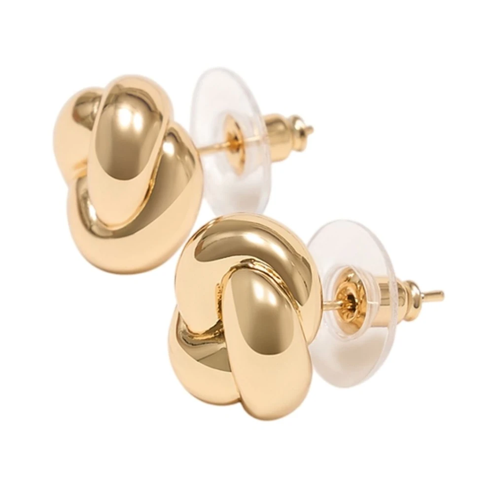 Self Portrait Small Knot Earrings - Female - Earrings - Yellow - One Size - Accessories