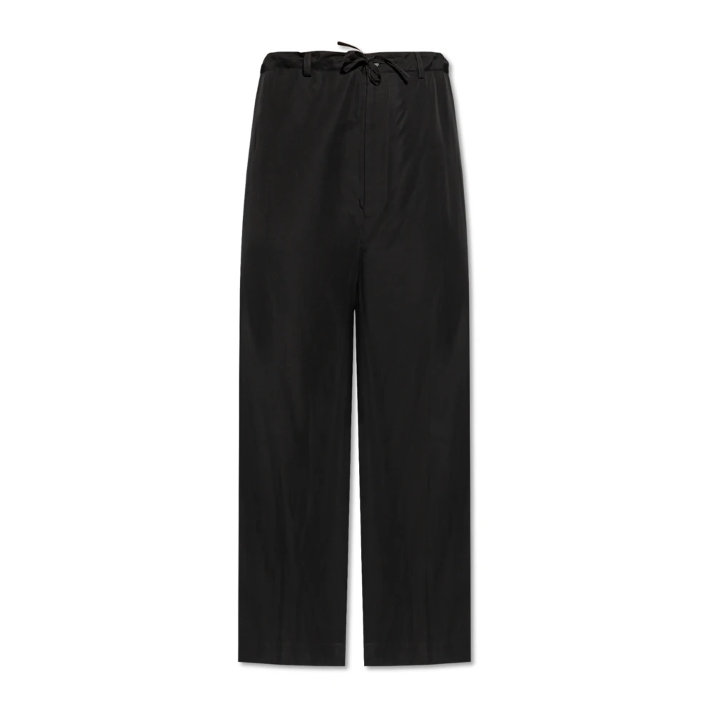Balenciaga Zwarte Vloeibare Getailleerde Broek Black Heren