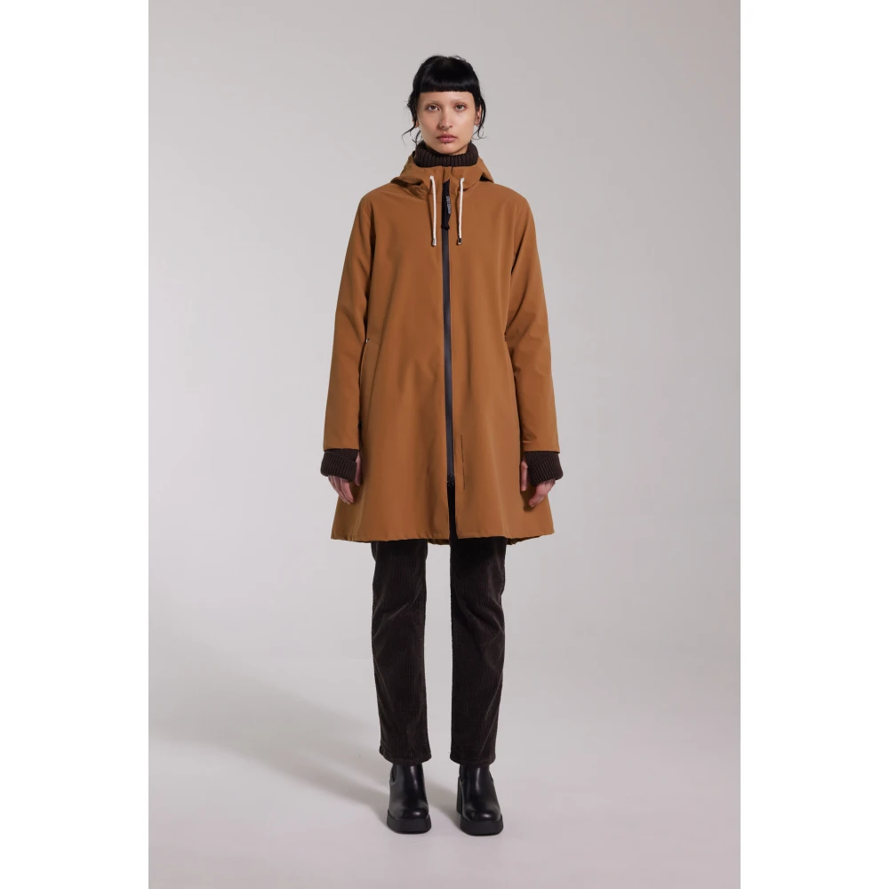 Stutterheim Lichtgewicht Matte Rits Regenjas Brown Dames