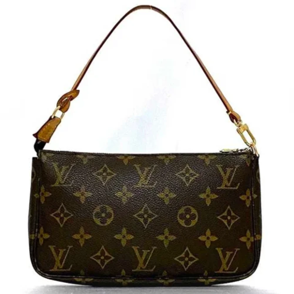 Louis Vuitton Vintage Pre-owned Canvas clutches Beige Dames