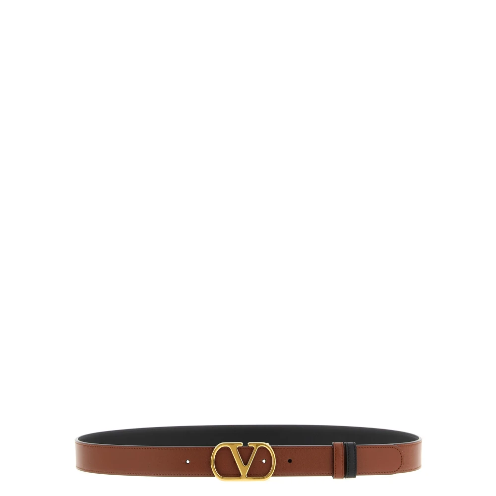 Valentino Garavani Men's Brown Vlogo Signature Reversible Belt