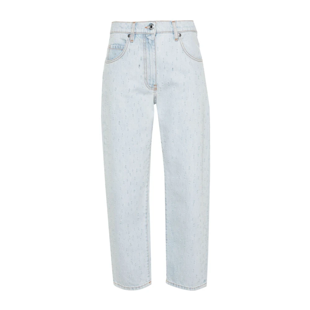 Msgm Blauwe Casual Broek voor Mannen Blue Dames