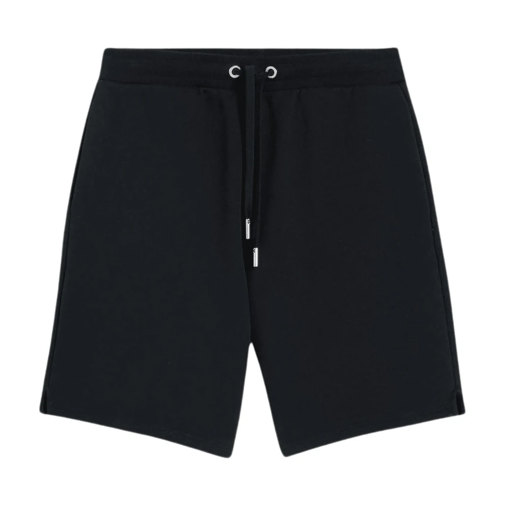 Ami Paris Biologisch Katoen Zwarte Fleece Shorts Black Heren