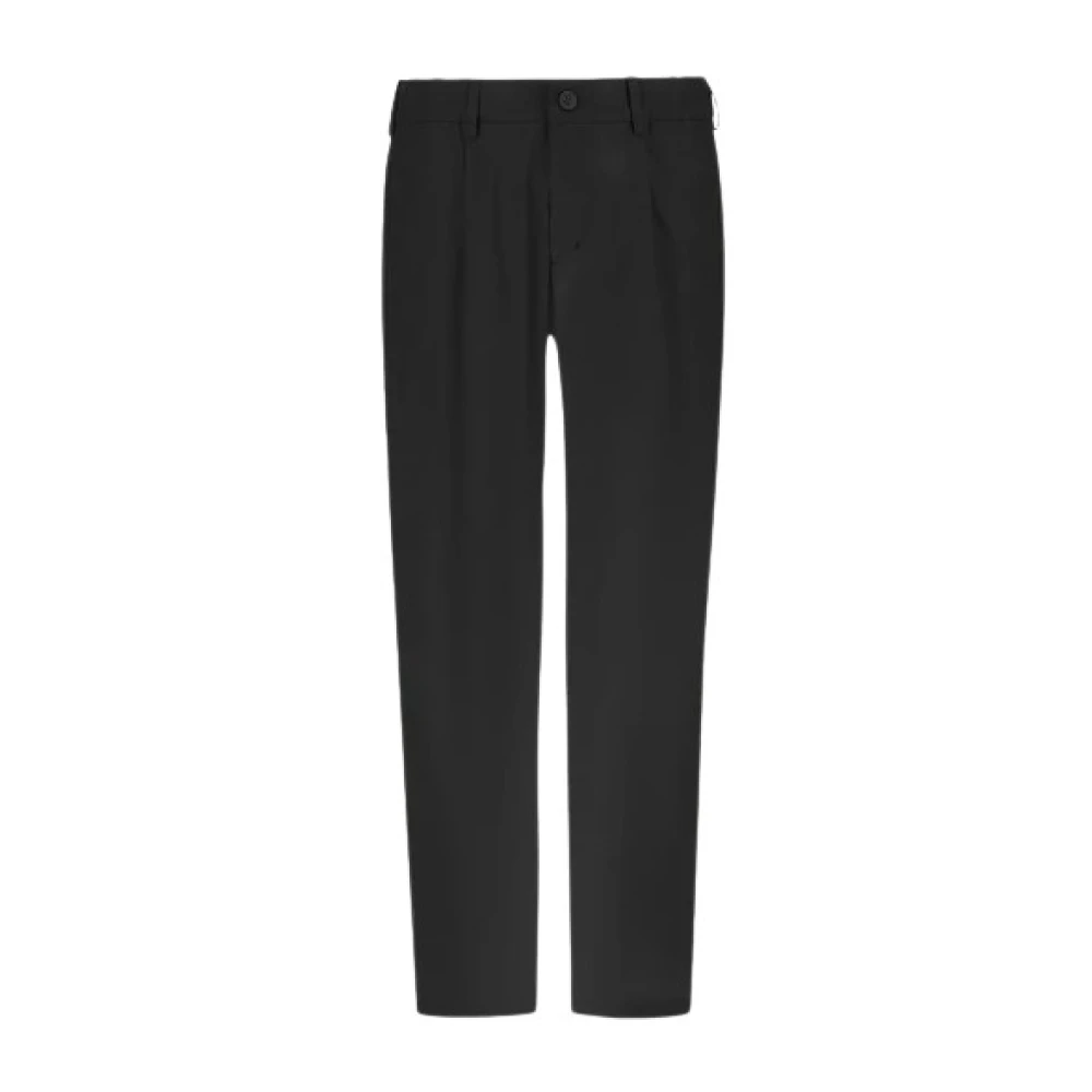 Herno Men's Black Vintage Twill Trousers