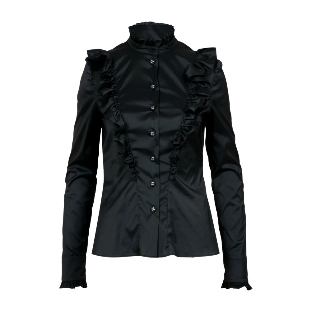 Philosophy Di Lorenzo Serafini Svart Stretch Taffeta Shirt