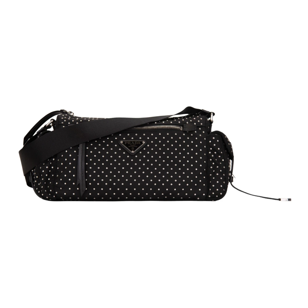 Prada , Shoulder Bags, Female, Black, One Size, Fabric Shoulder Bag