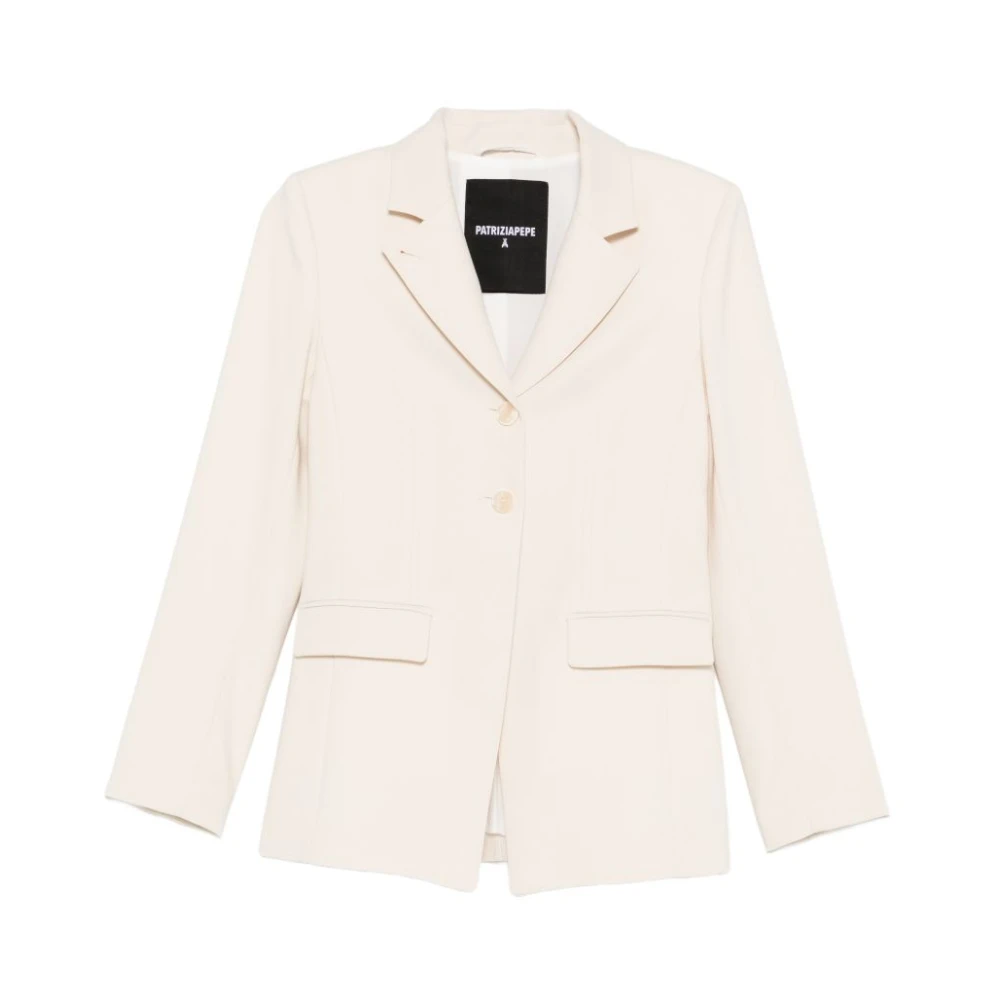 Patrizia Pepe Damen Beige Schmal Geschnittener, Taillierter Blazer