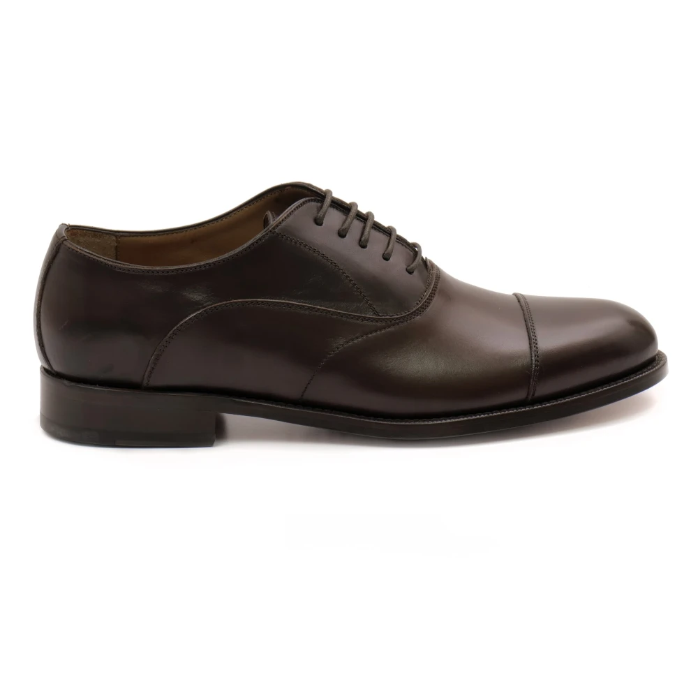 CALPIERRE Handgjorda Mörkbruna Oxford Skor Brown, Herr