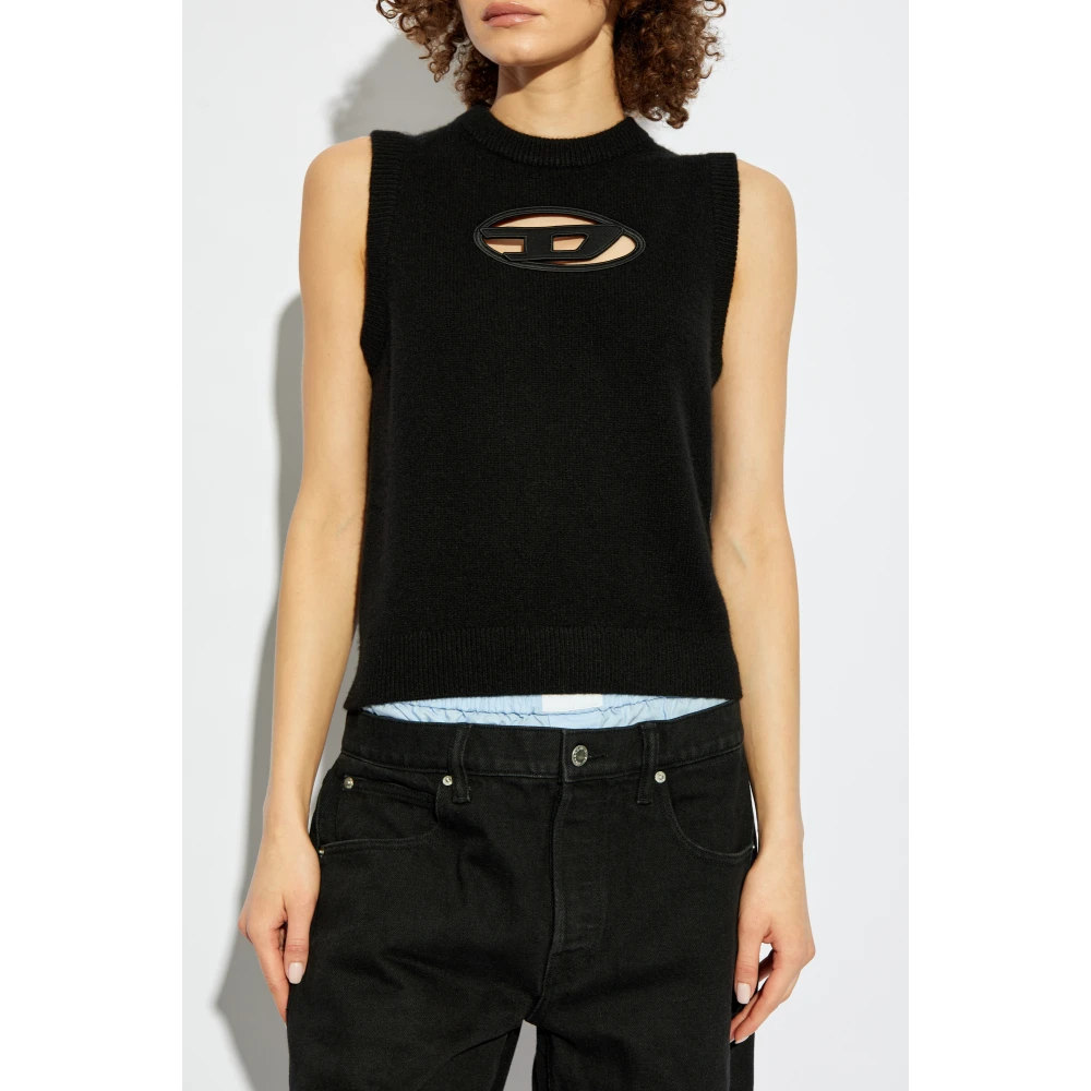 Diesel Vest M-Argarin-Sl Black Dames