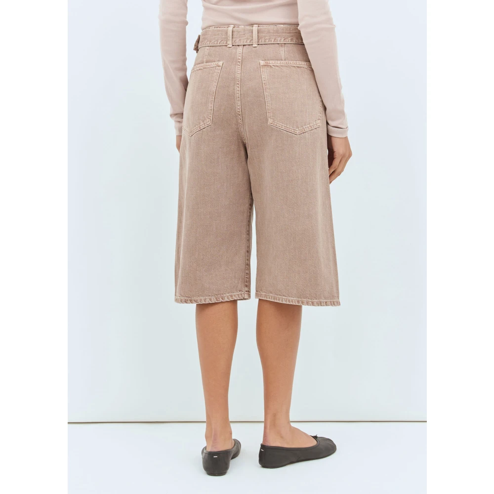 Lemaire Denim Twisted Bermuda Shorts met Riem Pink Dames