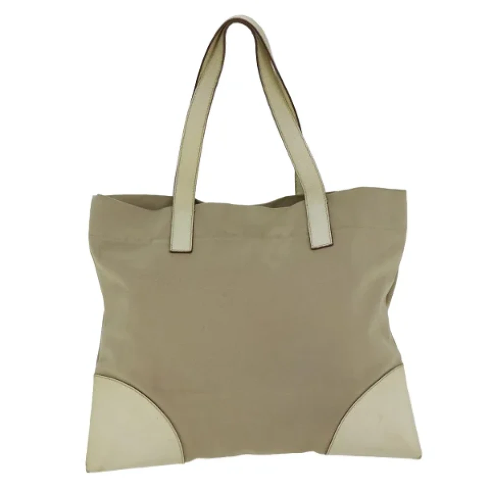 Prada Vintage Pre-owned Canvas totes Beige Dames