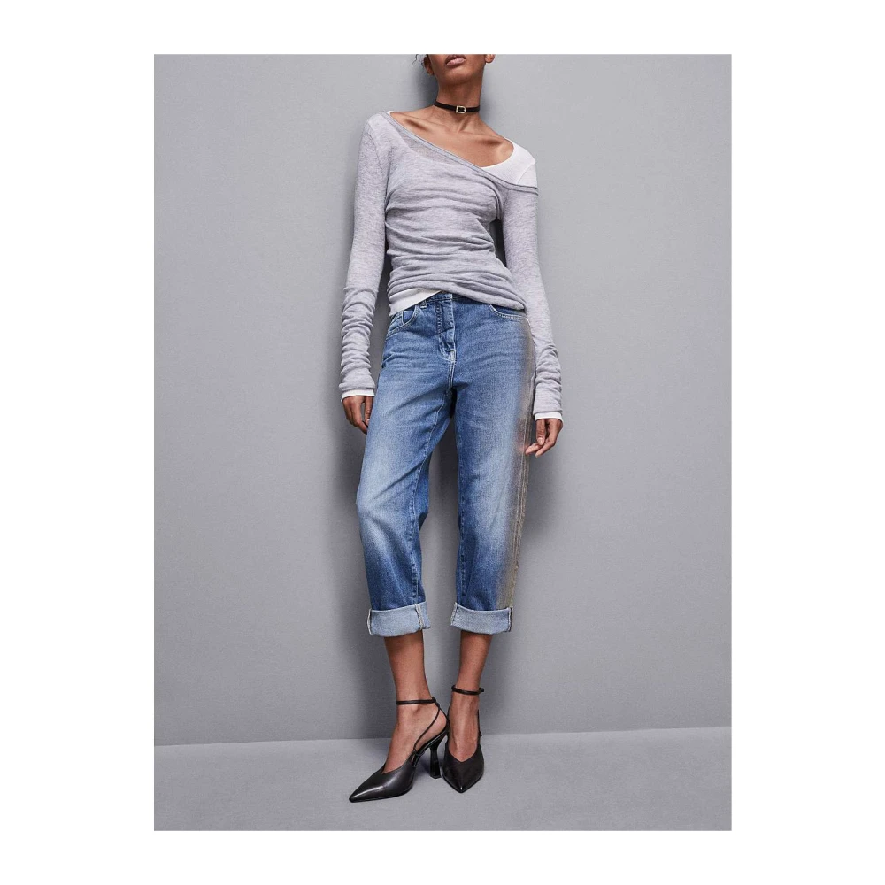 PATRIZIA PEPE Denim Broek Art. 8P0638D083 Blue Dames