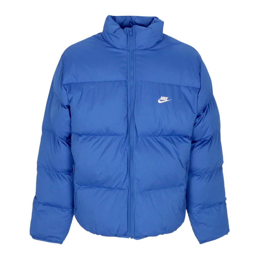 Nike Men's Blue Outdoor, Xl, High Collar Puffer Jacket Game