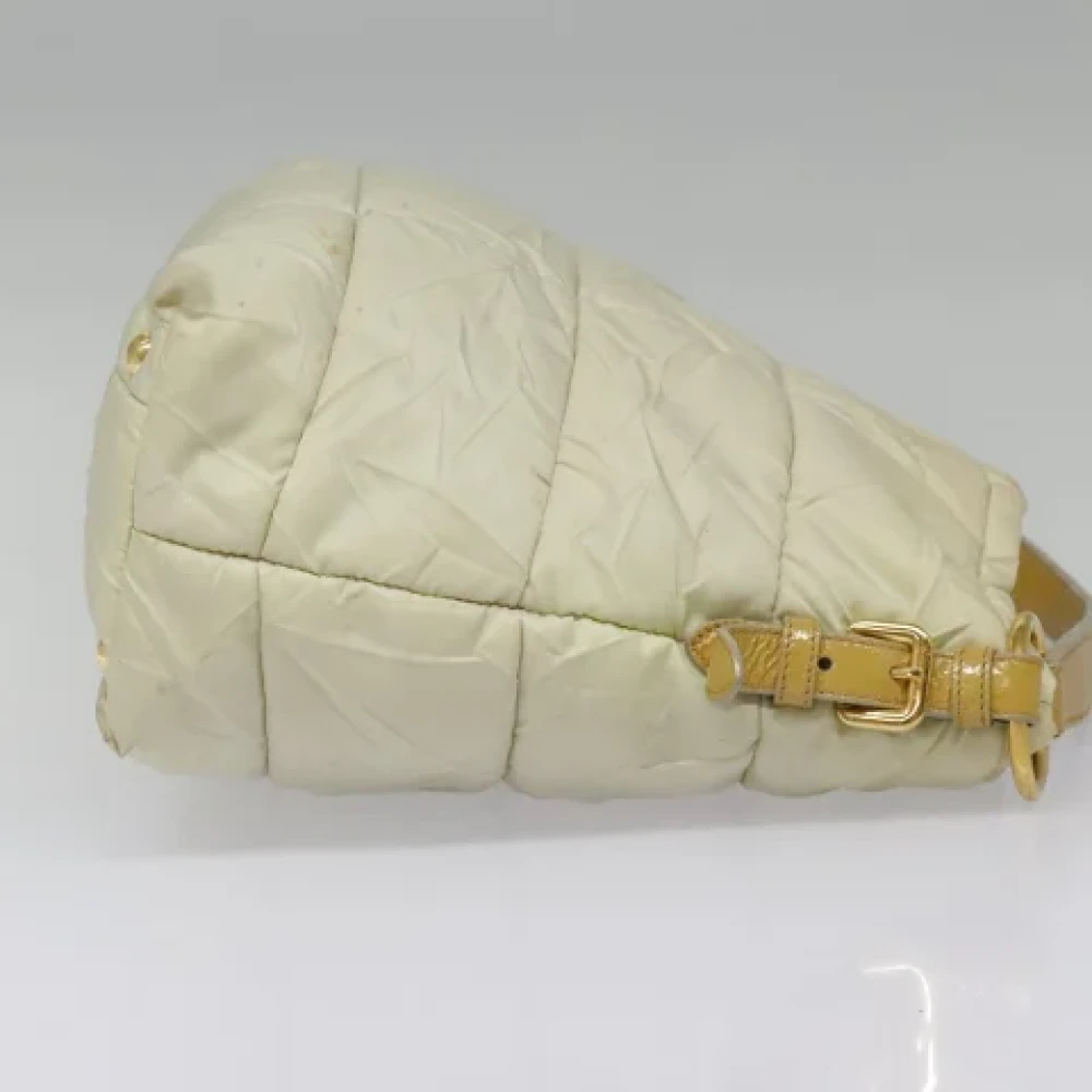 Prada Vintage Pre-owned Nylon handbags Beige Dames