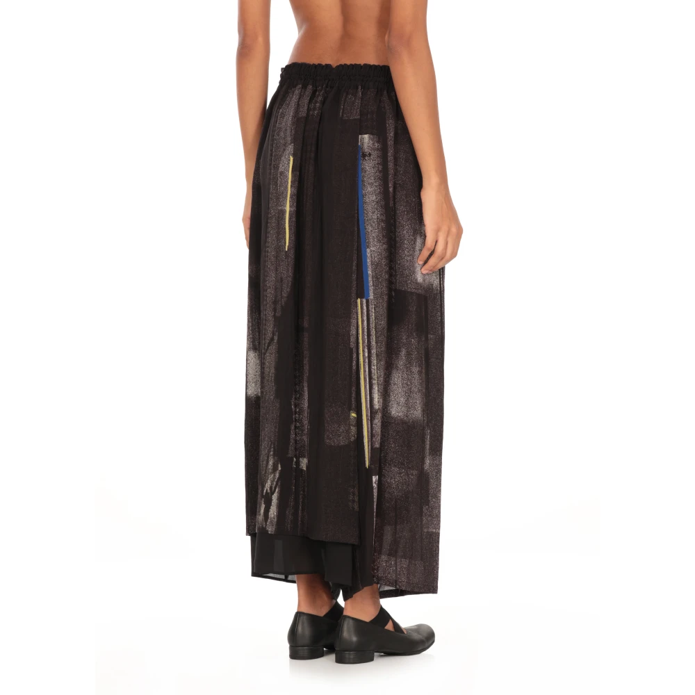 Y-3 Antraciet Elastische Taille Trekkoord Rok Gray Dames