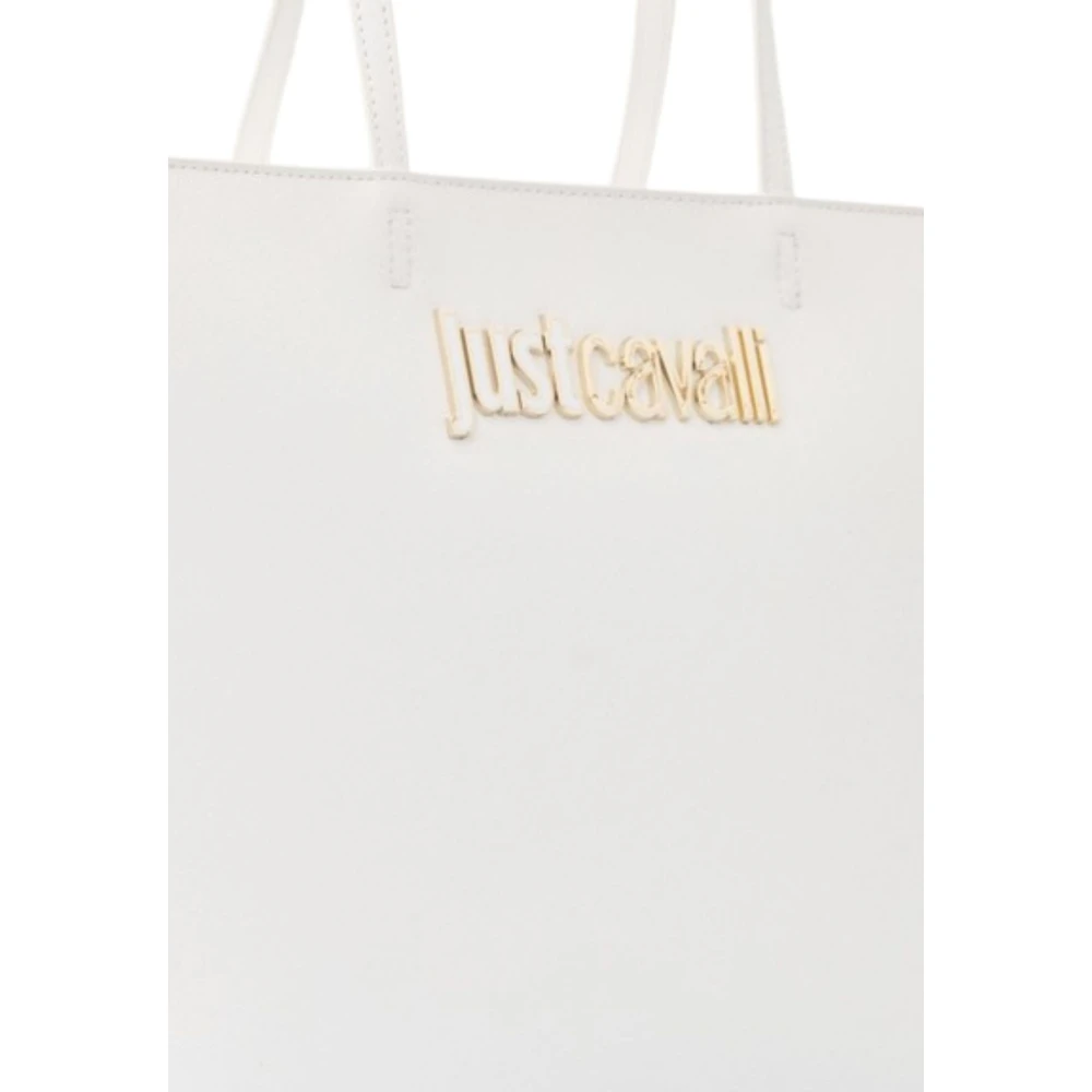 Just Cavalli Metalen Letter Schoudertas White Dames