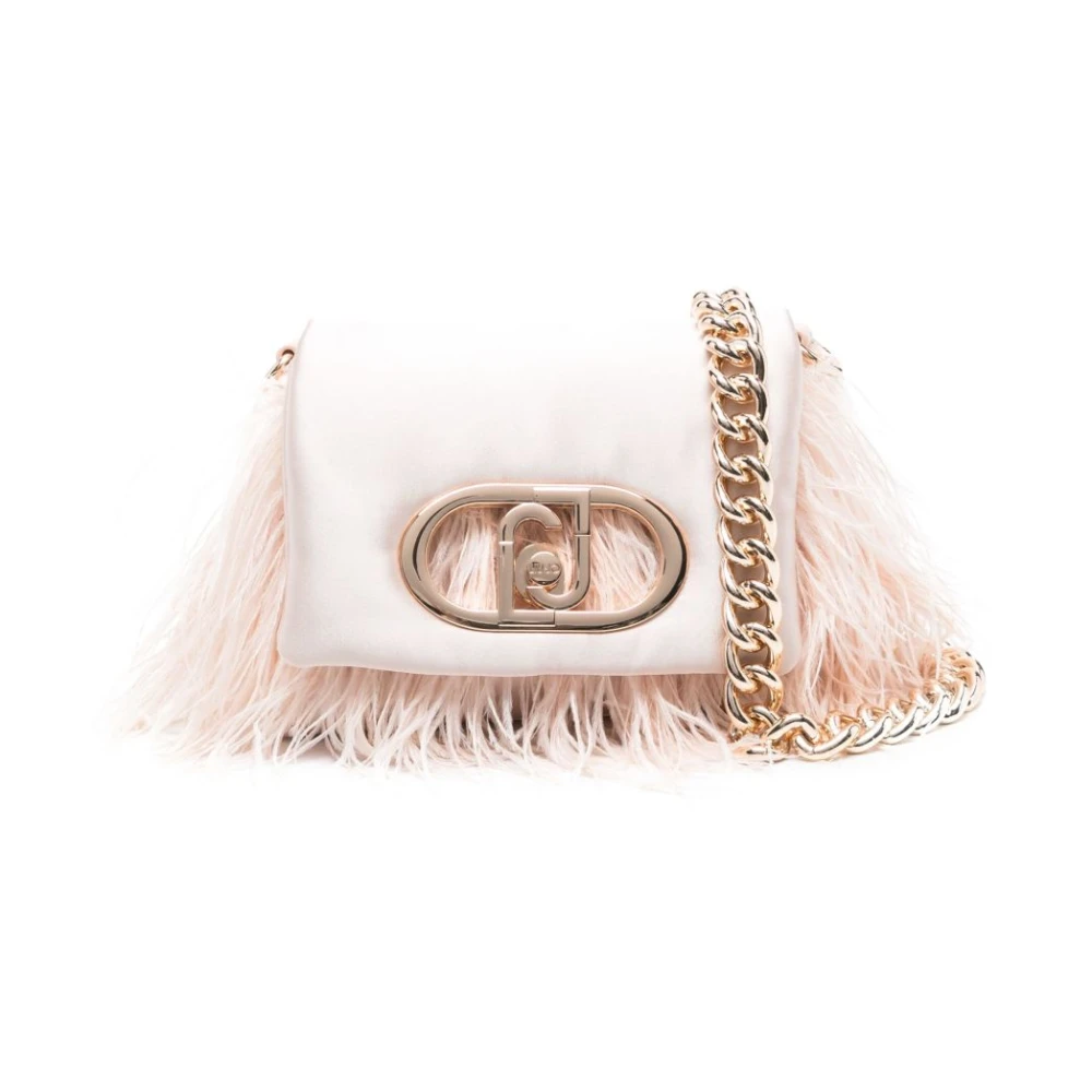Liu Jo Blush Pink Foldover Chain-Strap Tas Pink Dames