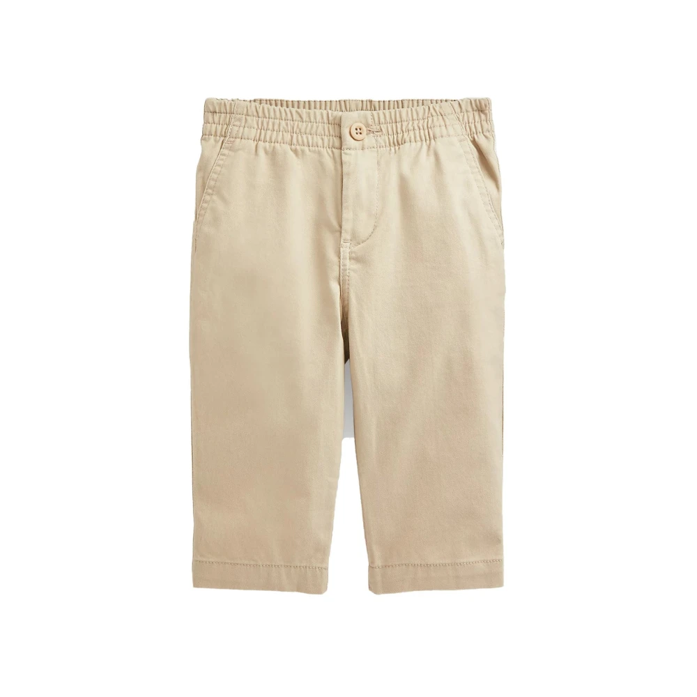 Ralph Lauren Boys Beige Trousers, 2 Y, Twill Cotton Stretch Trousers