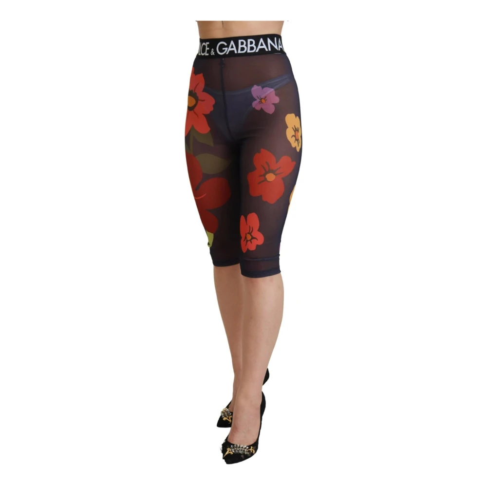 Dolce & Gabbana Prachtige zwarte bloemenleggings Black Dames