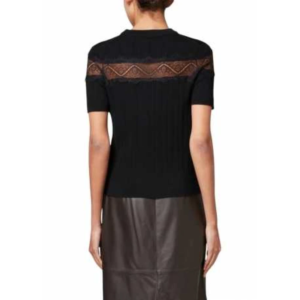 Paul Smith Zwart Kant Gebreide Top Black Dames