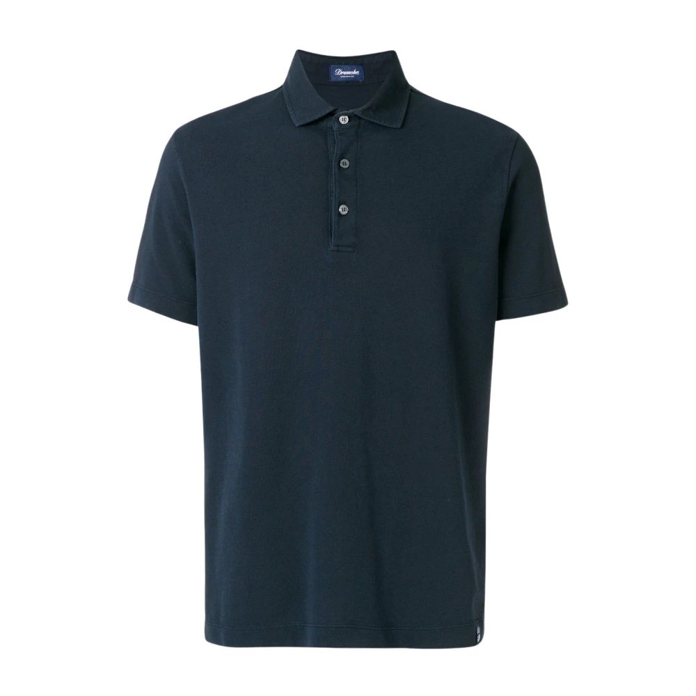 Drumohr Zwarte T-shirts & Polos voor Mannen Blue Heren
