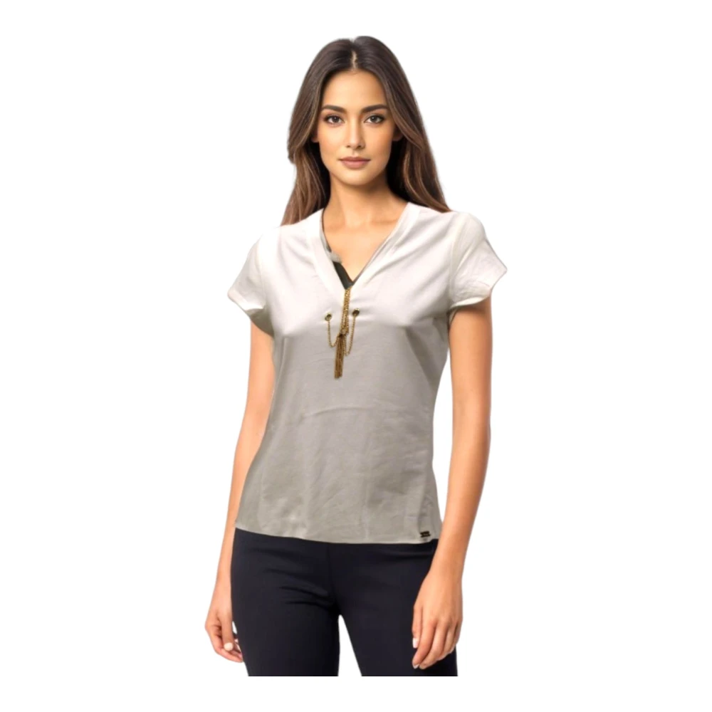 Gaudi Korte Mouw T-shirt Gray Dames