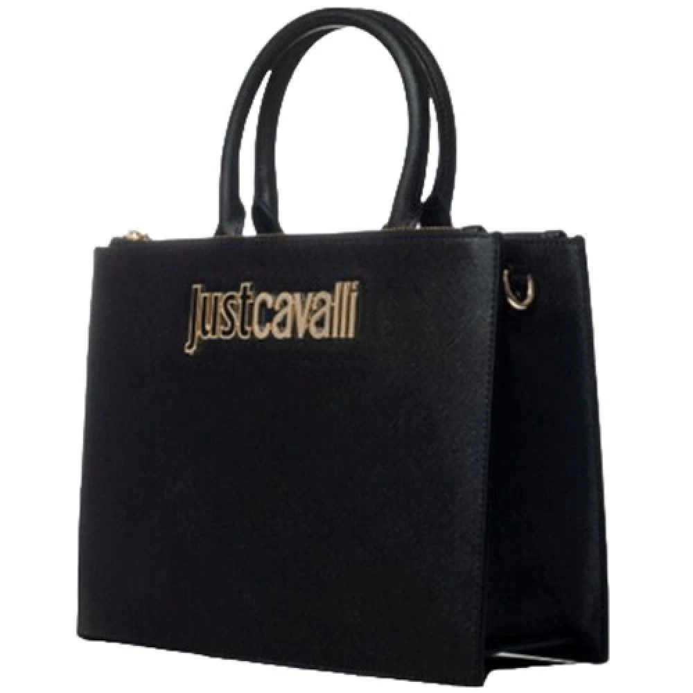 Just Cavalli Zwarte Dameshandtas Rechthoekige Vorm Black Dames