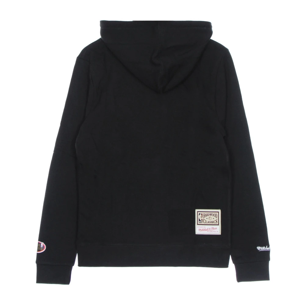 Mitchell & Ness Chicago Bulls Cropped Logo Hoodie Black Heren