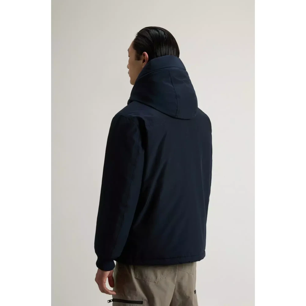 Woolrich Blauwe Bomberjack Melton Style Blue Heren