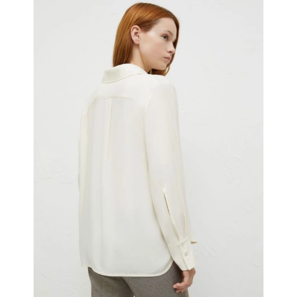 Marella Crème Blouses voor Vrouwen Beige Dames