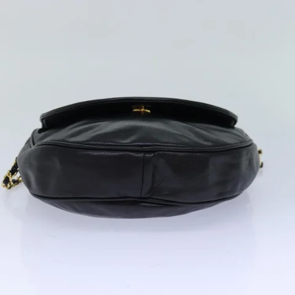 Chanel Vintage Pre-owned Leather shoulder-bags Black Dames