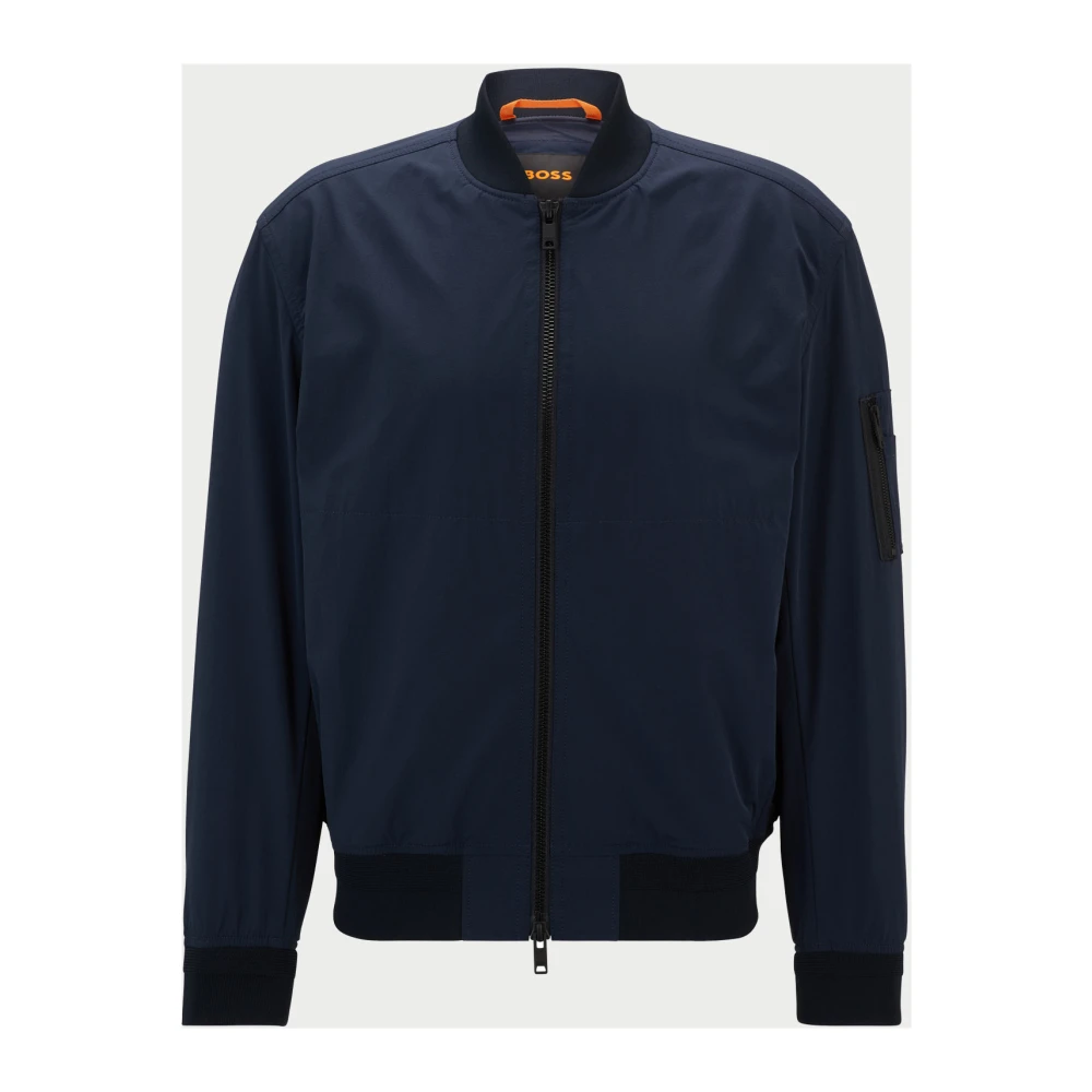 Hugo Boss Blauwe Aviator Stijl Waterafstotende Jas Blue Heren