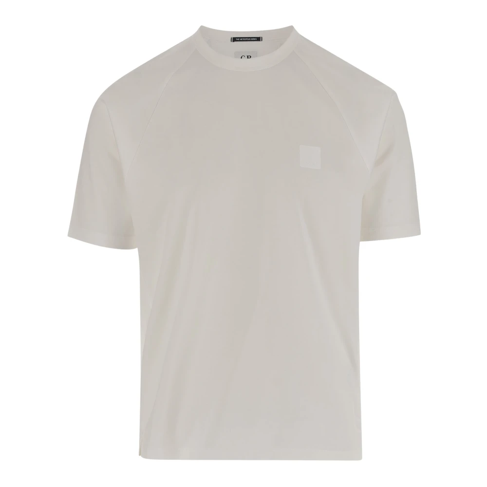 C.P. Company Logo Patch Katoenen T-shirt Beige Heren