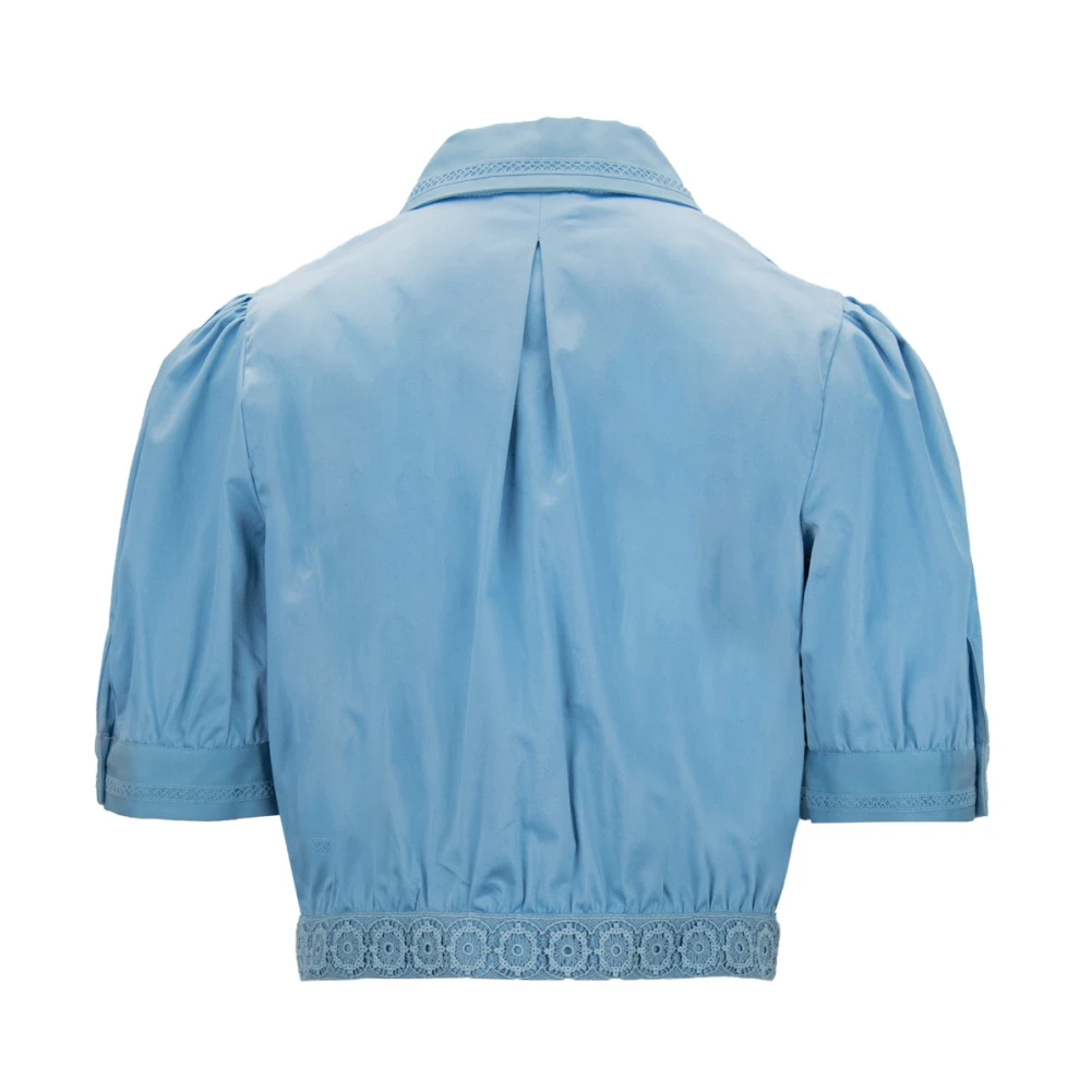 Elisabetta Franchi Korte mouwen knoopshirt Blue Dames