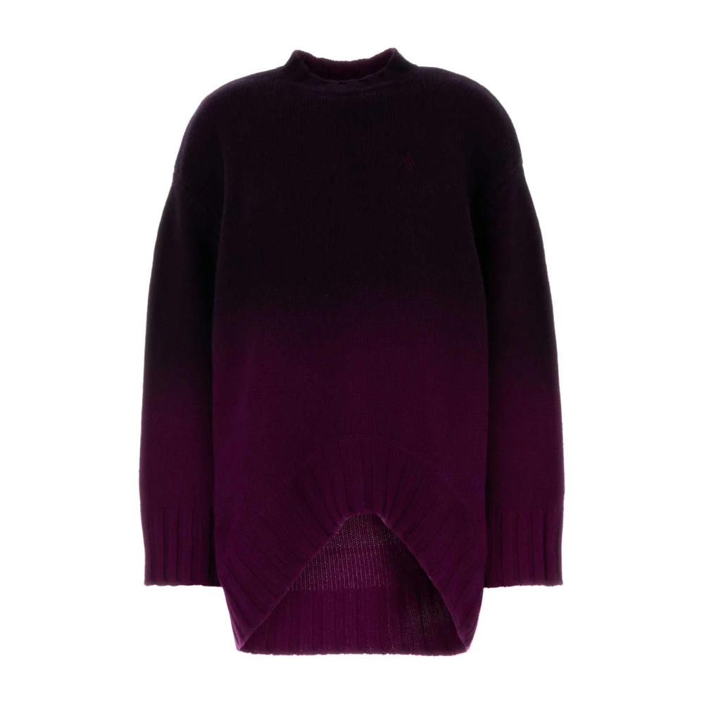 The Attico Oversize Druif Wolmix Sweater Purple Dames