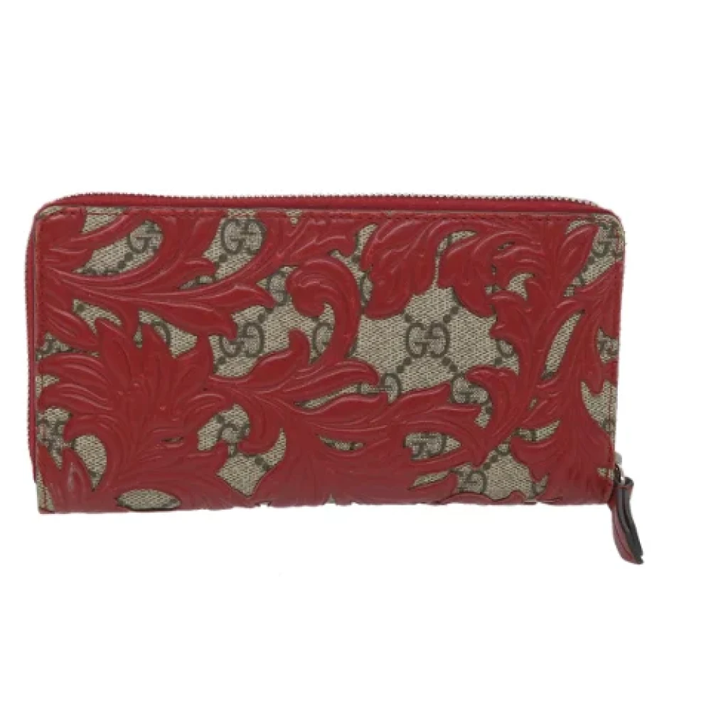 Gucci Vintage Pre-owned Leather wallets Red Dames