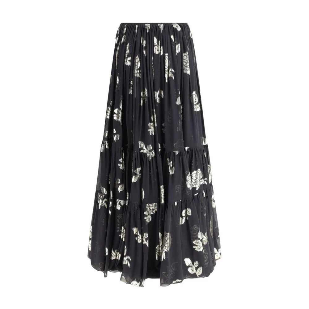 Chloé Zijden rok met bloemenpatroon en ritssluiting Multicolor Dames
